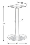 Podstawa stolika żeliwna SH-5005-1/B - ∅ 43 cm