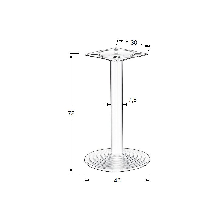 Podstawa stolika żeliwna SH-5005-1/B - ∅ 43 cm