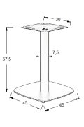 Podstawa do stolika metalowa SH-3050-2/L/B - 45x45 cm