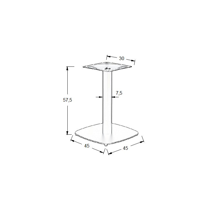 Podstawa do stolika metalowa SH-3050-2/L/B - 45x45 cm