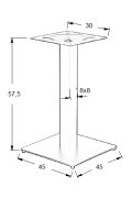 Podstawa do stolika metalowa SH-5002-5/L/B - 45x45 cm