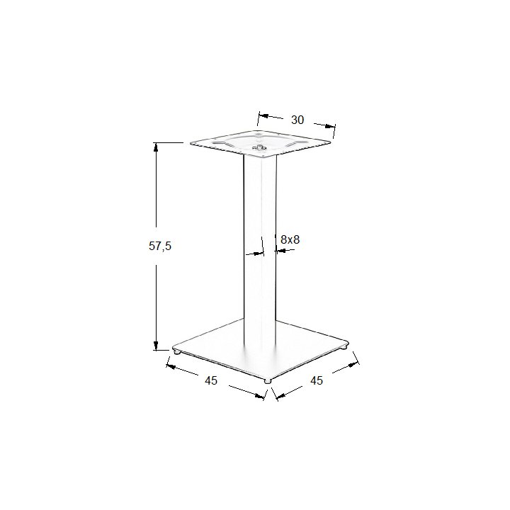 Podstawa do stolika metalowa SH-5002-5/L/B - 45x45 cm