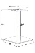 Podstawa do stolika ze stali nierdzewnej SH-3002-6/P polerowana - 50x50 cm