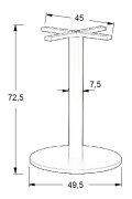 Podstawa do stolika metalowa SH-5001-7/B - ∅ 49,5 cm
