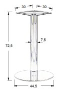 Podstawa do stolika ze stali nierdzewnej SH-3001-5/P polerowana - ∅ 44,5 cm