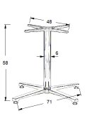 Podstawa do stolika aluminiowa SH-7700/L/A aluminium - 71x71 cm
