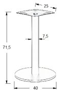 Podstawa do stolika metalowa SH-2010-1/B - ∅ 40 cm
