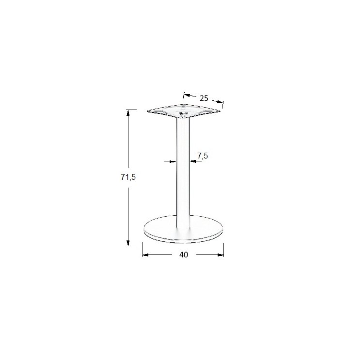 Podstawa do stolika metalowa SH-2010-1/B - ∅ 40 cm