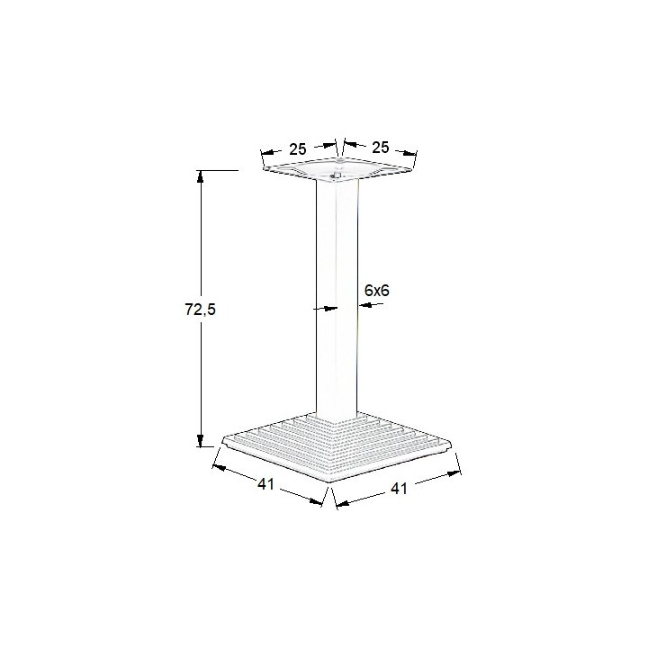 Podstawa stolika żeliwna SH-5014-1/60/B - 41x41 cm