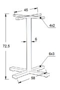 Podstawa do stolika metalowa SH-3046-1/B - 58x58 cm