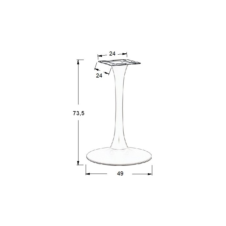 Podstawa do stolika metalowa SH-9108-1/B - ∅ 49 cm