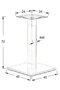 Podstawa do stolika metalowa SH-2011-1/60/B - 40x40 cm