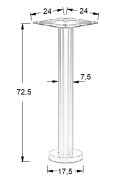 Podstawa stolika mocowana do podłoża SH-3018-2/B czarny - ∅ 17,5 cm