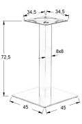 Podstawa do stolika metalowa SH-5002-5/A - 45x45 cm