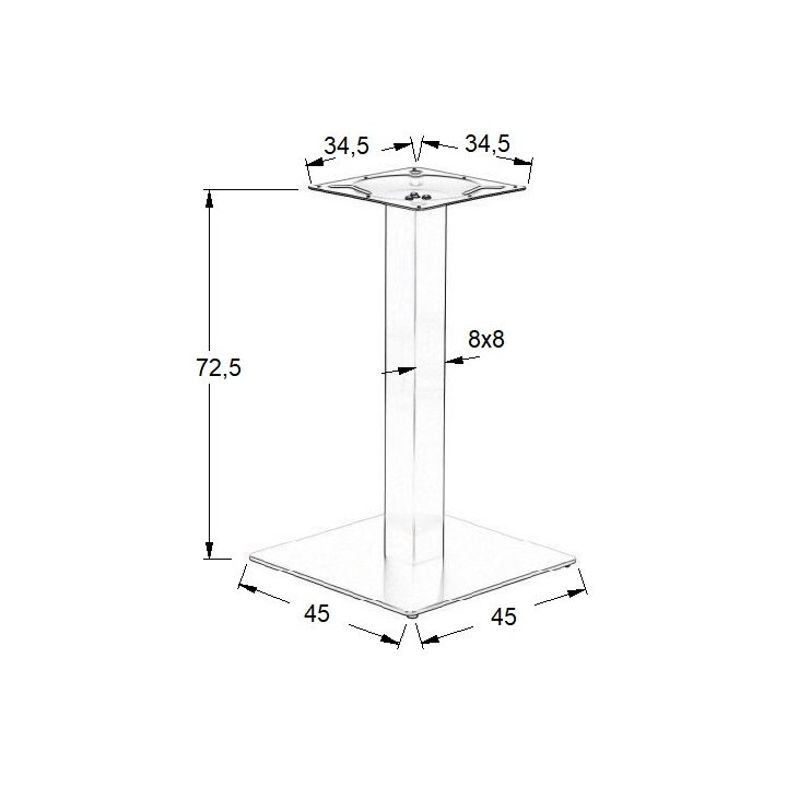 Podstawa do stolika metalowa SH-5002-5/A - 45x45 cm