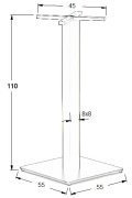 Podstawa do stolika metalowa SH-5002-7/H/B - 55x55 cm