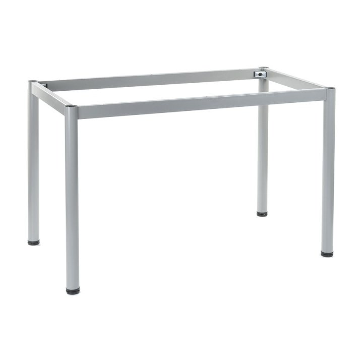 Stelaż biurka z nogą okrągłą NY-A057/136/O - 136x66 cm, alu
