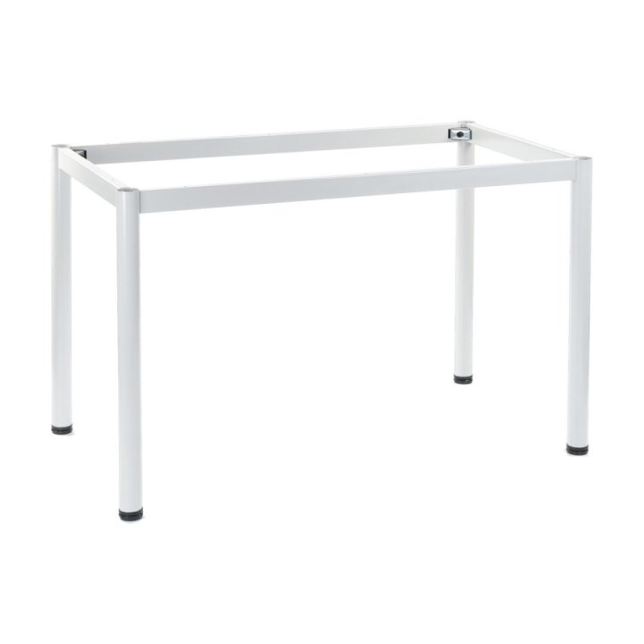 Stelaż biurka z nogą okrągłą NY-A057/136/O - 136x66 cm, biały