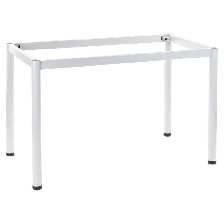 Stelaż biurka z nogą okrągłą NY-A057/136/O - 136x66 cm, biały