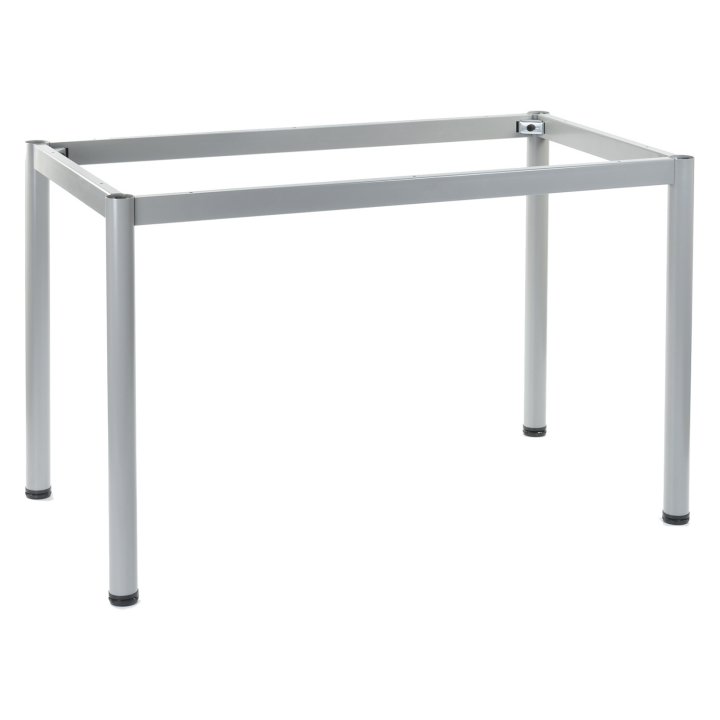 Stelaż biurka z nogą okrągłą NY-A057/156/O - 156x66 cm, alu