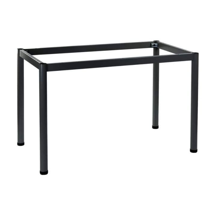 Stelaż biurka z nogą okrągłą NY-A057/156/O - 156x66 cm, grafit