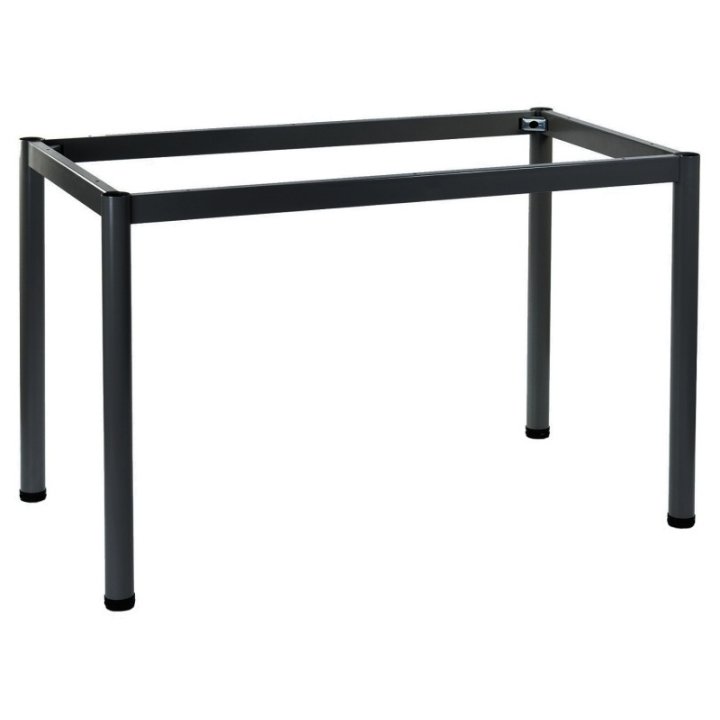 Stelaż biurka z nogą okrągłą NY-A057/156/O - 156x66 cm, grafit