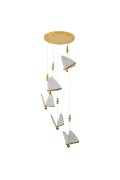 Lampa wisząca BEE LAMP 5 LED złota 45 cm