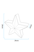 Lampa ogrodowa dekoracyjna gwiazda STAR LED RGBW 16 kolorów 30 cm
