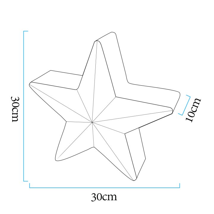 Lampa ogrodowa dekoracyjna gwiazda STAR LED RGBW 16 kolorów 30 cm