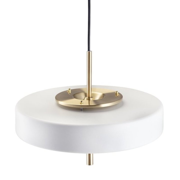 Lampa wisząca ARTDECO biało - złota 35 cm do salonu