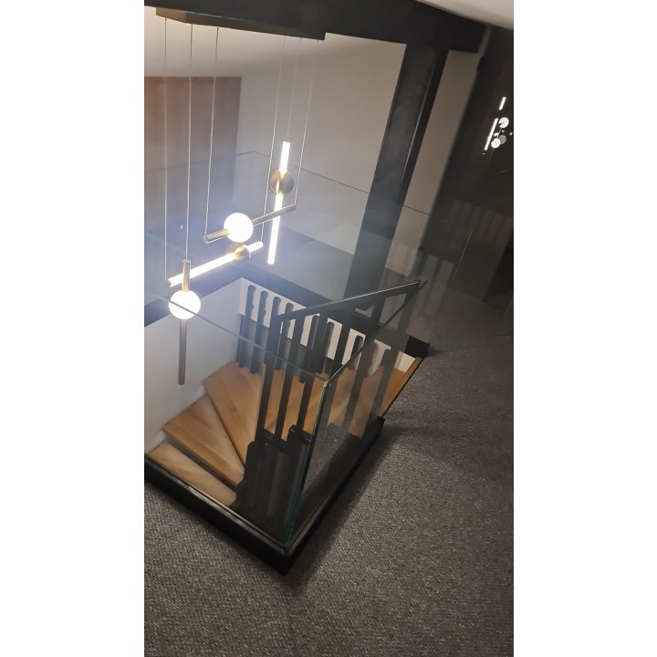 Lampa wisząca O-LINE LED 93 cm mosiądz