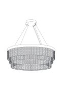 Lampa wisząca GLORIA LED kryształowa złota 60 cm