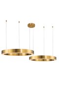 Lampa wisząca CIRCLE 60+80 LED mosiądz na 1 podsufitce