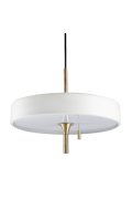 Lampa wisząca ARTDECO biało - złota 35 cm do salonu