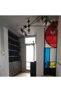 Lampa wisząca ASTRIFERO-10 bursztynowo czarna 90 cm