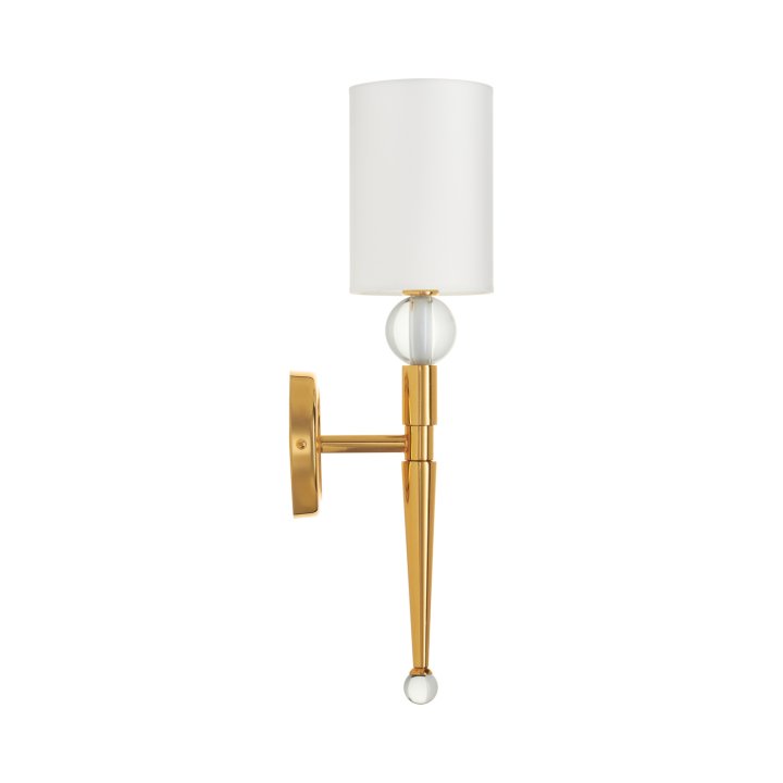 Lampa ścienna DAMA złota 52 cm glamour