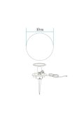 Lampa ogrodowa kula BALL M biała 40 cm