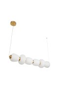 Lampa wisząca BRILLA-6 LED biało-złota 125 cm
