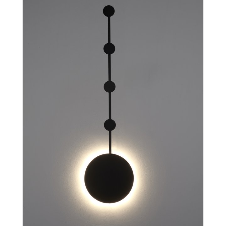 Lampa ścienna CLEX - 1 LED czarna 105 cm