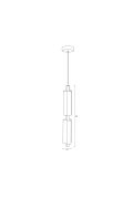 Lampa wisząca OSMO-2 LED złota 73 cm