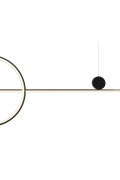 Lampa wisząca NEW AGE LED czarna 120 cm