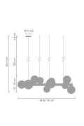 Lampa wisząca ORION czarna 85 cm