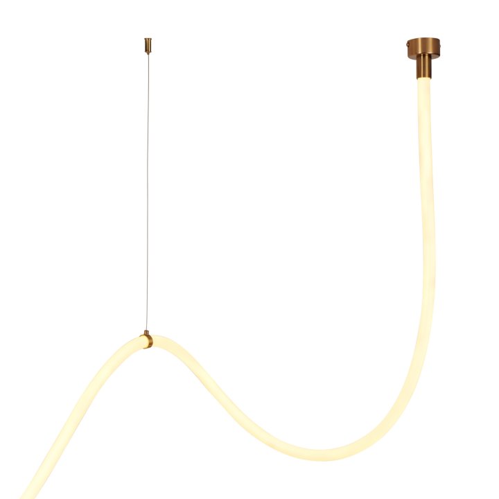 Lampa wisząca SNAKE LED wąż ledowy złota 400 cm