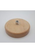 Lampa wisząca NORDIC WOODY biało drewniana 35 cm