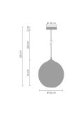 Lampa wisząca LOVE BOMB szara 25 cm