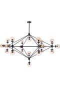 Lampa wisząca ASTRIFERO-21 bursztynowo czarna 165 cm