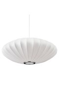 Lampa wisząca SILK FLAT biała 50 cm - nowoczesna i minimalistyczna