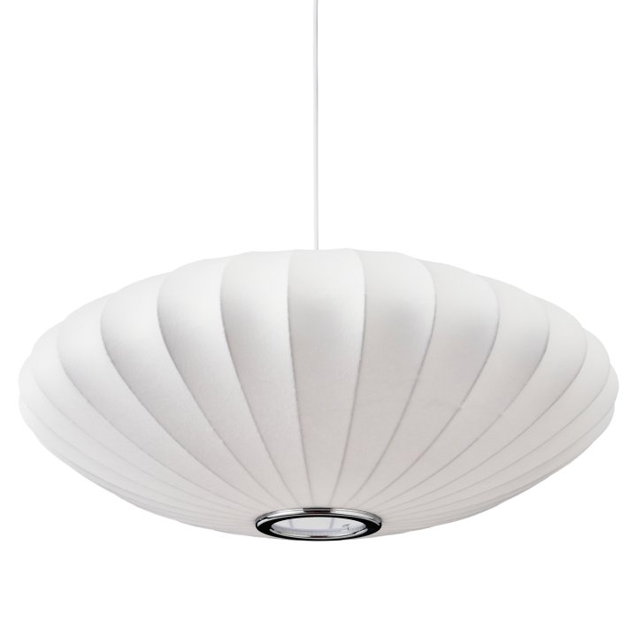 Lampa wisząca SILK FLAT biała 50 cm - nowoczesna i minimalistyczna
