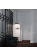 Lampa wisząca ARTDECO czarno - złota 35 cm do salonu