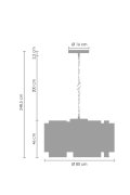 Lampa wisząca IMPERIO czarna 80 cm
